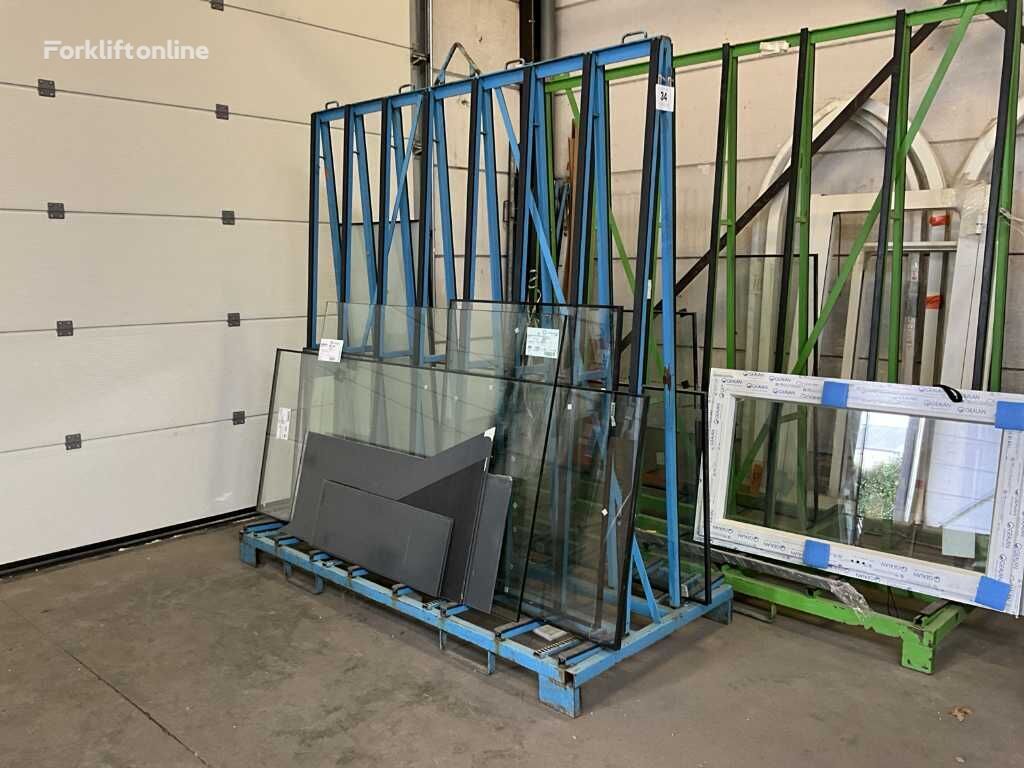 Double-sided metal glass/plate trestle with contents estantería de almacén